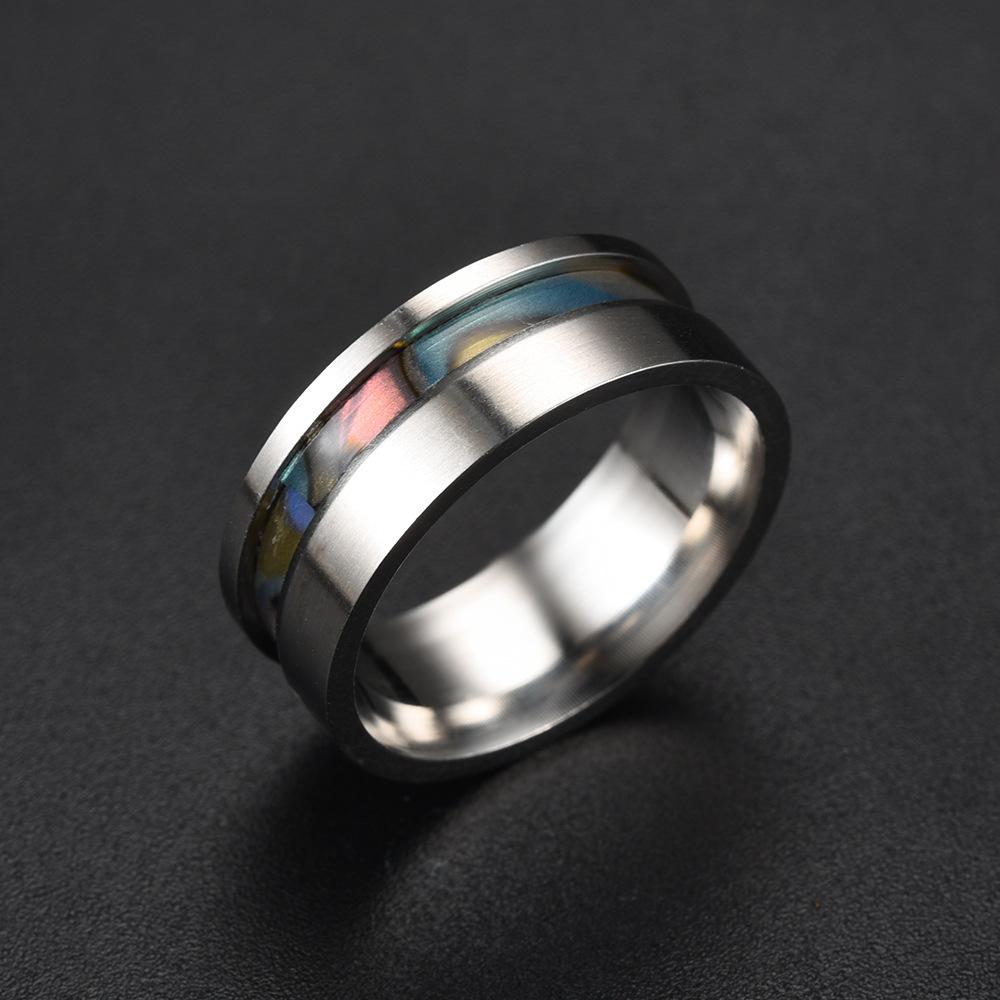 1Pc Fashionable, Fashionable, High-end, Elegant, Narrow Multi-purpose Titanium Steel Ring