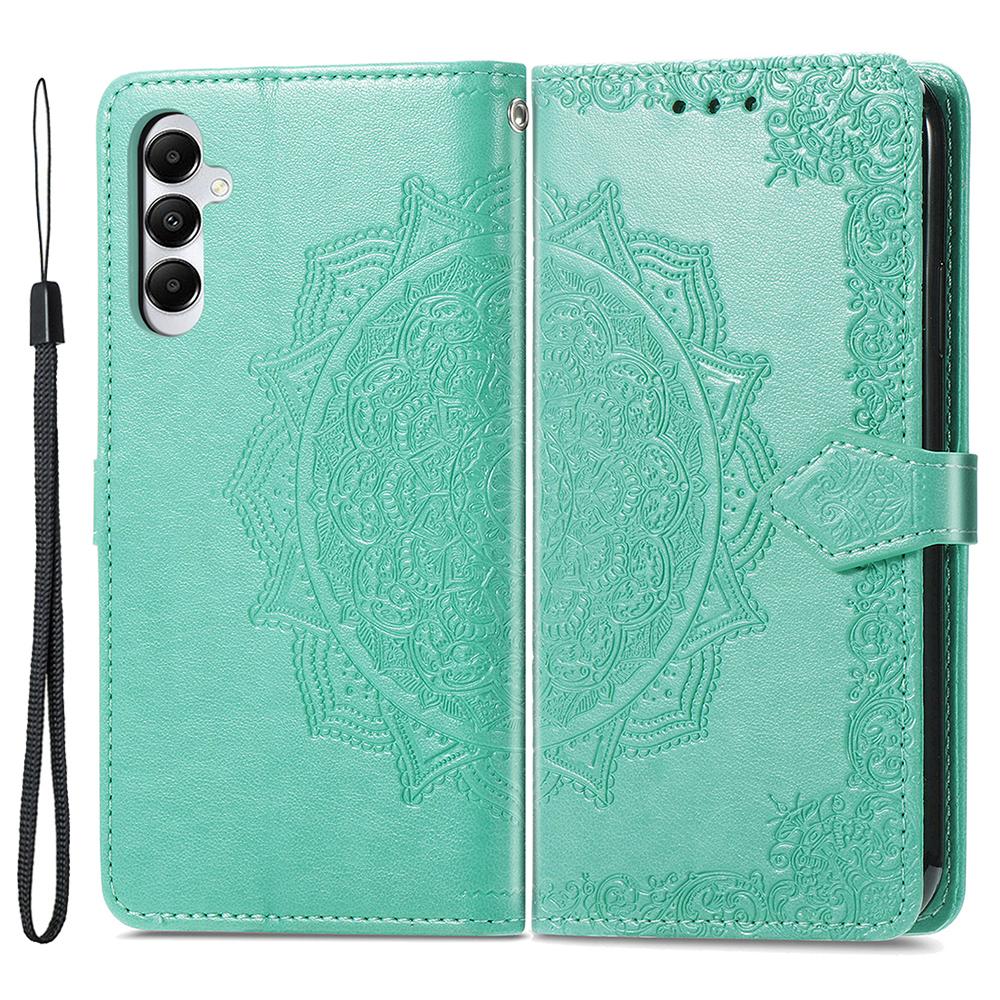 Pour Samsung Galaxy A05s 4G Étui de téléphone magnétique en relief Motif mandala