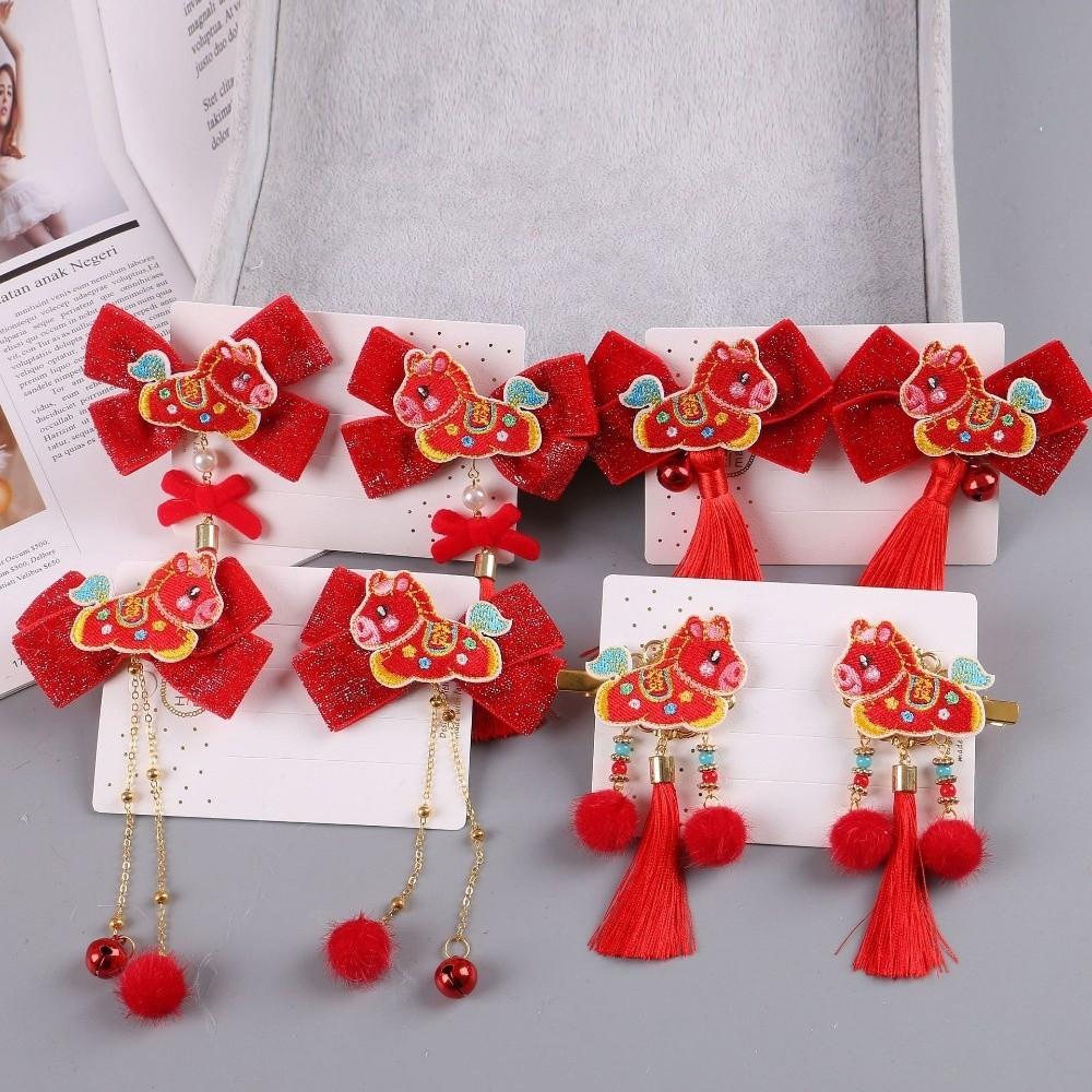 Cartoon Tassel Hairpin Horse New Year Hair Accessory  Festive Occasions