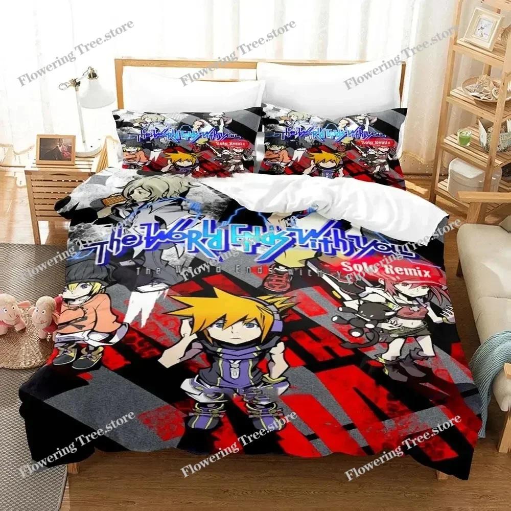 Anime The World Ends with You Neku Sakuraba Bedding Set Duvet Cover Bed Set Quilt Cover Pillowcase Comforter King Queen Size