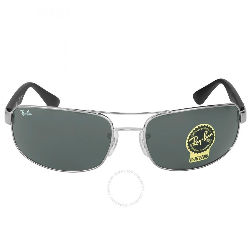 

Зеленые прямоугольные солнцезащитные очки унисекс Ray Ban RB3445 004 61