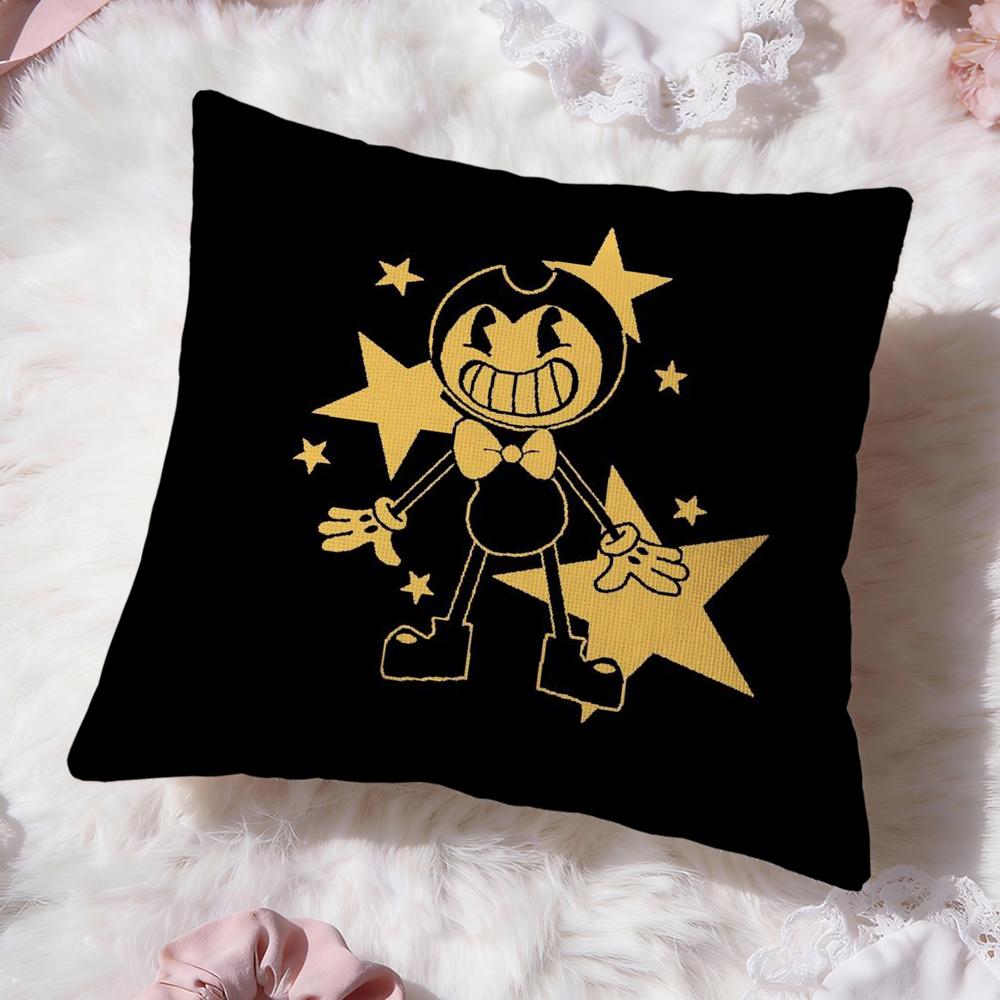 Cartoon Bendy Machine BATIMS Cushion Cover Premium Comfort Reversible Pillow Cove -Two In One Design for Any Room & Car Interior