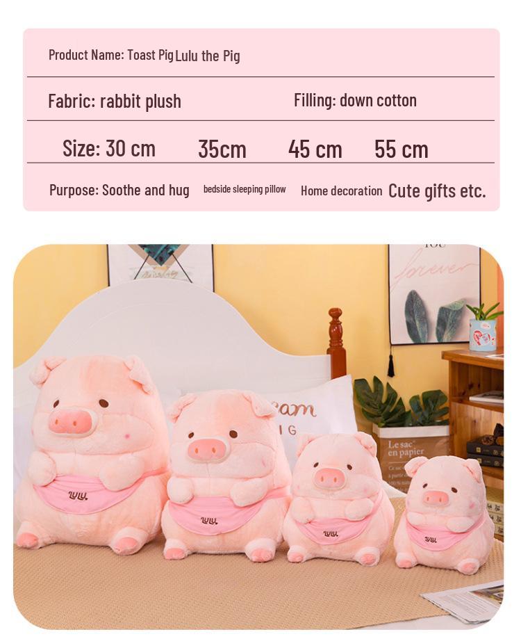 Omámené Prasátko Plyšový Polštář - Toast Lulu Kreslený Společník