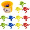 Toyvian 12pcs Toy Assorted Colors Finger Pressing Bouncing Frog Toys for Kids Party Favors Easter Birthdays