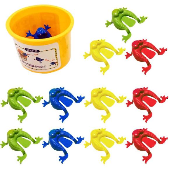 Toyvian 12 шт. Игрушки Разноцветные Прыгающие Лягушки для Пальцев, Игрушки для Детских Вечеринок, Пасхальных Праздников, Дней Рождения