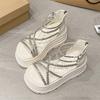 Fashion 2025 Designers Women Summer Sandals Open Toe Platform Wedge Sneakers Women Casual Shoes Beach Sandálias Das Mulheres 8CM