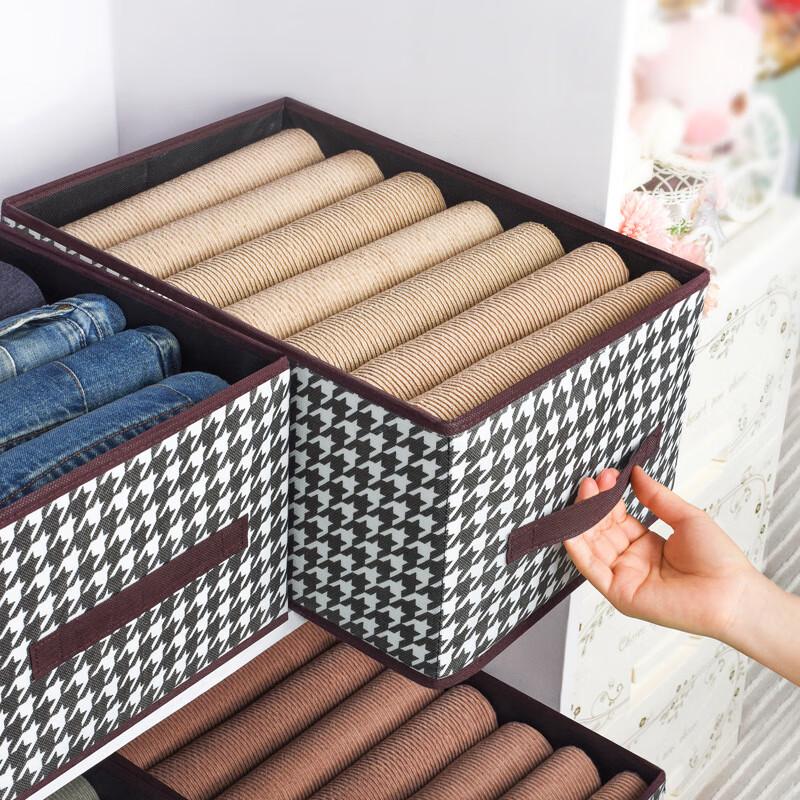 Houndstooth Wardrobe Organizer Storage Box