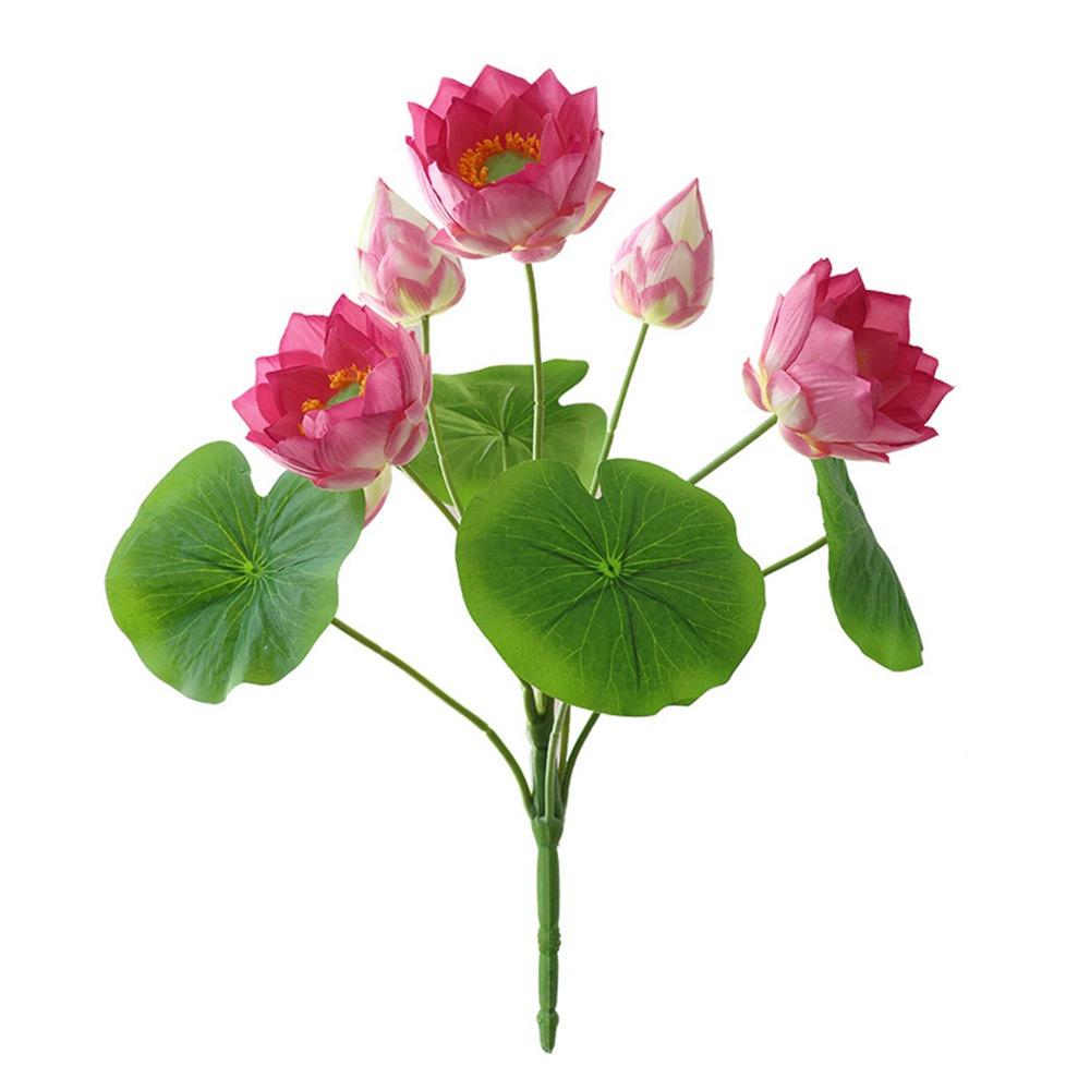 Green Lotus Leaves Lotus Artificial Flower Multicolor Lifelike Flower Fake Flower  Desktop Ornament