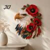 Eagle Themed Home Ornament Patchwork DIY Kit, Christmas Fabric Art Halloween Sewing Kit Patriotic Craft for Handmade Wall Decor Relaxing Crafting