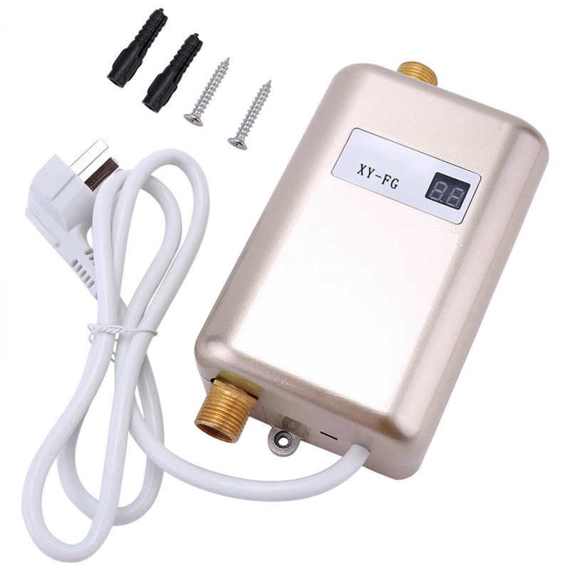 3000/3800W 110/220V Electric Water Heater Hot Water for Bathroom Thermostati Tankless Home Shower Heating Kitchen