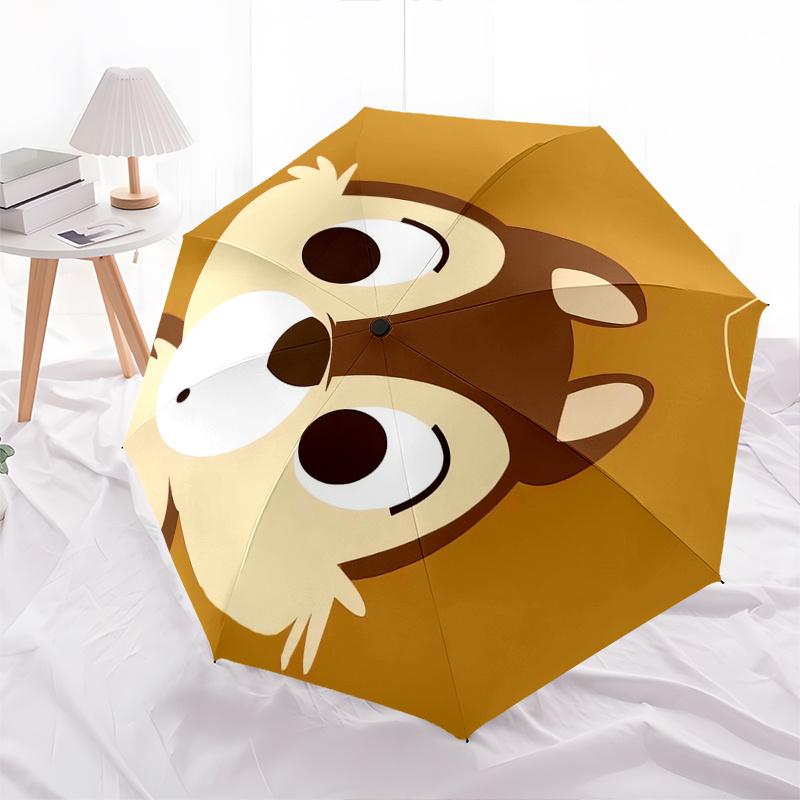 

Disney Chip n Dale Themed automatic opening and closing folding umbrella, portable durable, 8 rib umbrella frame, very suitable for busi