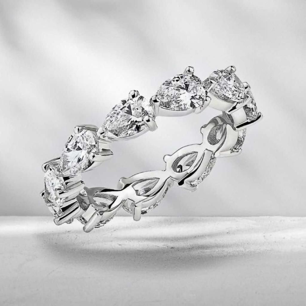 Wholesale Eternity Band Promise ring 925 Sterling silver Diamond cz Engagement Wedding Rings for women Men Finger Party Jewelry