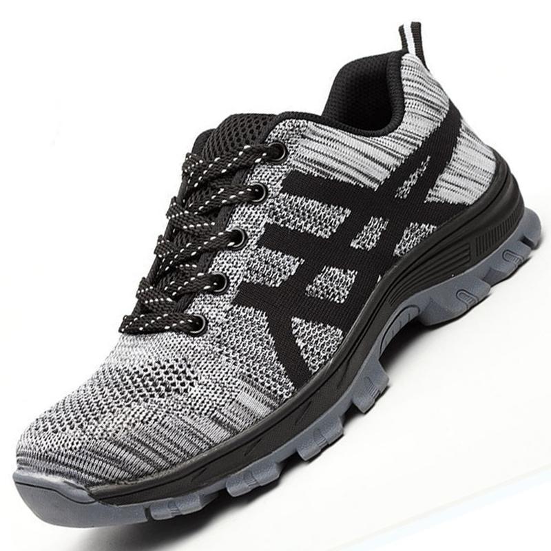 Fashion Work Safety Shoes Men Boots Fashion Work Sneakers Male Shoes Adult Work Boots Steel Toe Shoes Indestructible Men Safety Boots