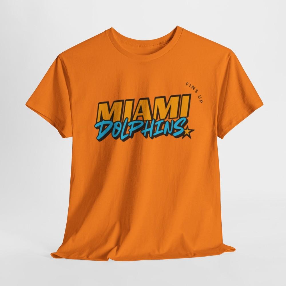 

Miami Dolphins Fins Up Fins Fan Unisex Cotton T-Shirt Unisex T-Shirt S