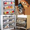 2Pcs Hardware Furniture Hinge 1/2/3 Layer Shoes Drawer Cabinet Hinge Rack Stainless Steel Foldable Shelf Accessories