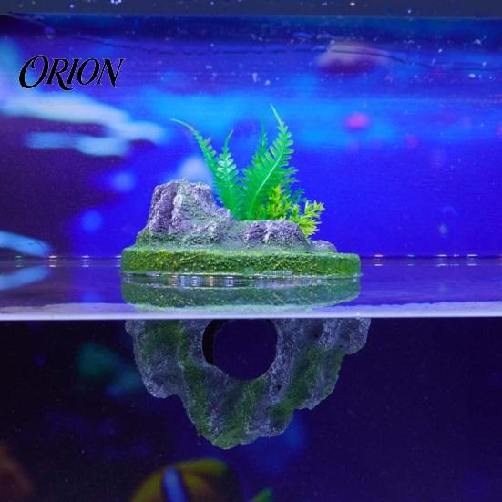 Shrimp Resting Shelter Floating Rock Aquarium Decoration, Realistic Moss Ornament with Aquascaping Decorations for Tanks Cave, Fish Tank Hideout Betta
