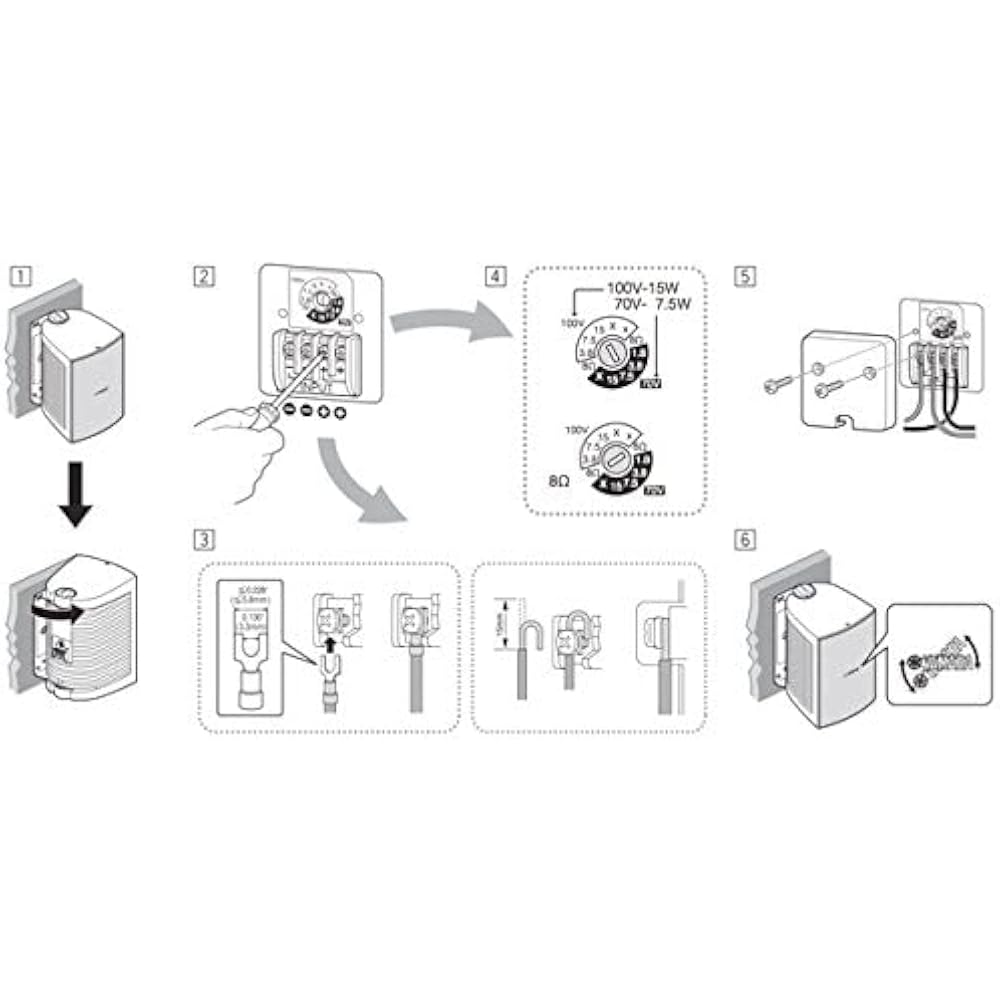 YAMAHA (YAMAHA) All Weather Speaker with Mounting Bracket for Small Equipment, High Impedance Con...