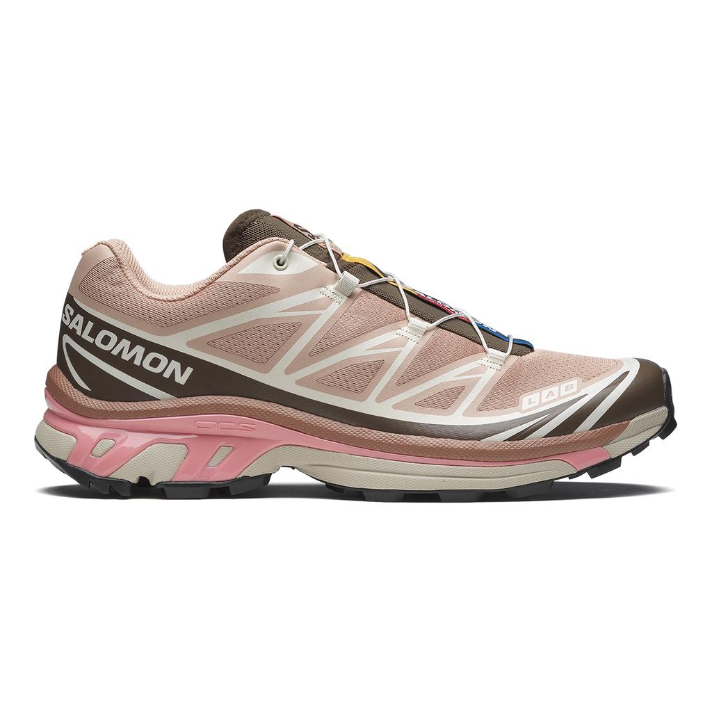 SALOMON XT-6 Comfortable Versatile Mesh Cushioning Low-Top Casual Running Shoes Unisex Sneaker Pink Brown 477373