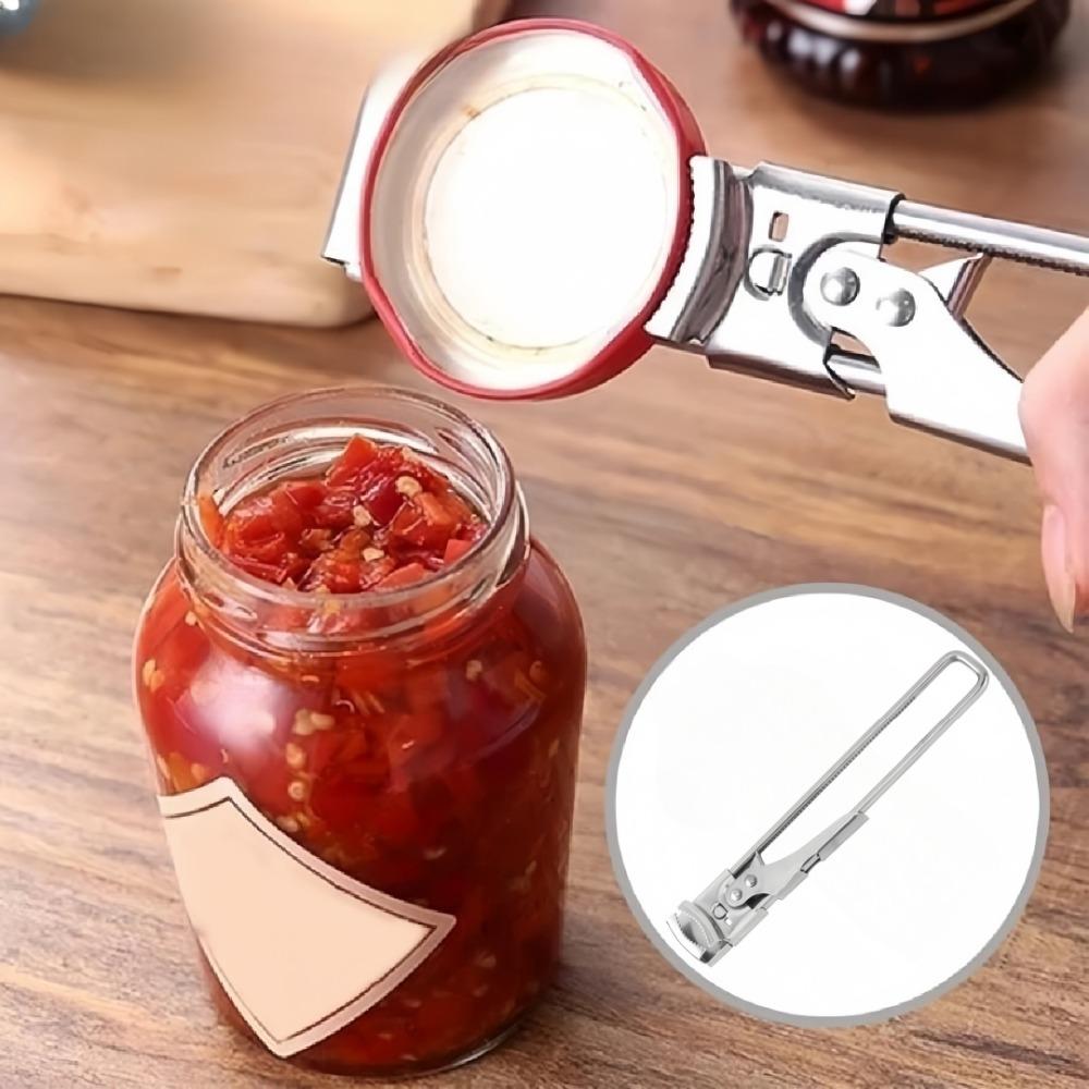 Screw Cap Can Opener Stainless Steel Adjustable Easy To Open Lid Suitable for Household Bar Kitchen Bottle Opening Small Tools