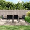 VidaXL Chaises de jardin et coussins lot de 6 noir 56,5x57x83 cm rotin 3187080