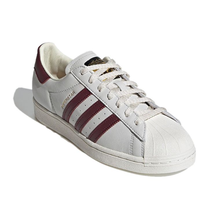 Adidas Superstar Off White Maroon Unisex Sneakers Red H68187