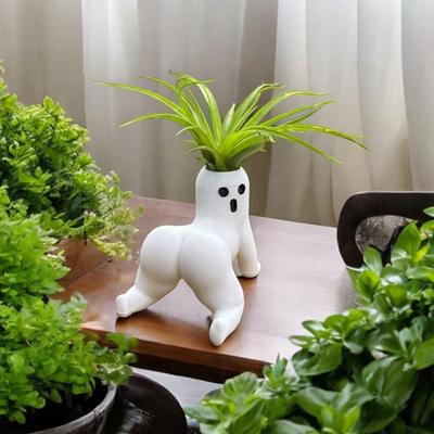 Büyük Ganimet Hayalet Saksı Reçine Hava Bitkisi Tutucu Masaüstü Dekor Hayalet Küskün Popo Çiçek Saksısı Şakası Aile Arkadaşlar Bitki Severler İçin Hediye