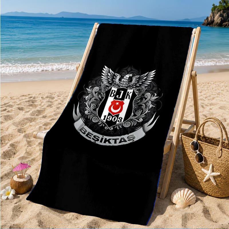 Be?ikta? Istanbul Football Club Emblem Beach Towel, Quick-drying, Easy To Care For, Suitable for Both Fitness and Beach Vacations,Sports Essential