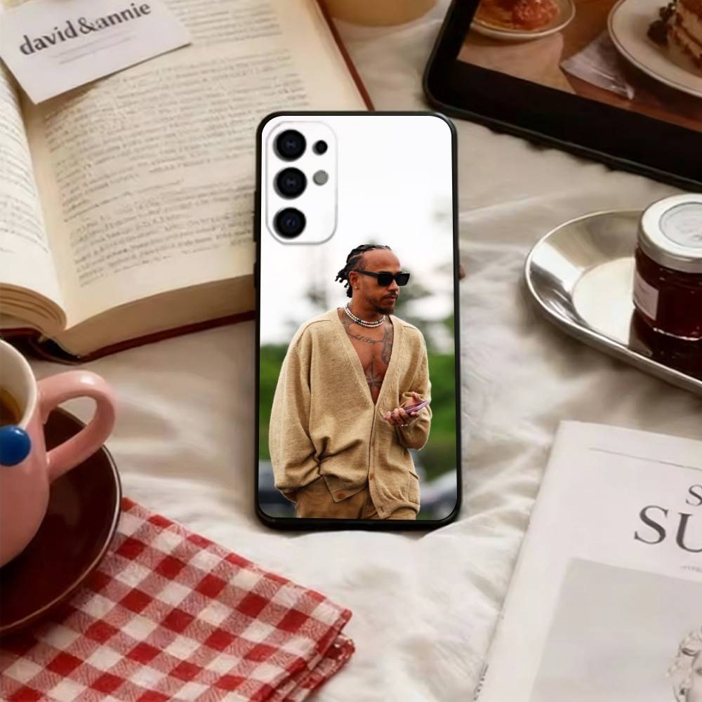 Racing Driver Lewis Hamilton Phone Case For Samsung S25,S24,S21,S22,S23,S30,Ultra,S20,Plus,Fe,Lite,Note,10,Soft Black Cover