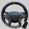 Car Accessories Hand-stitched Black Suede Leather 2011-2016 Avante I30 2012-2016 Steering Wheel Cover For Hyundai Elantra