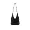 New Vegetable Tanned Matte Leather Collapse Bag Binaural Bucket Bag Women's Large-capacity Versatile Commuter Bag
