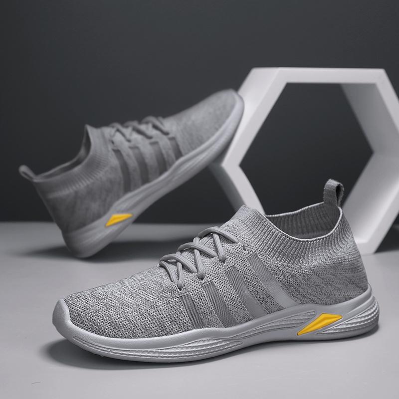 

Дышащая мужская повседневная обувь, легкая мужская обувь для ходьбы на открытом воздухе, нескользящие мужские кроссовки, туфли на плоской подошве, вулканизированная обувь 2024 44 серый