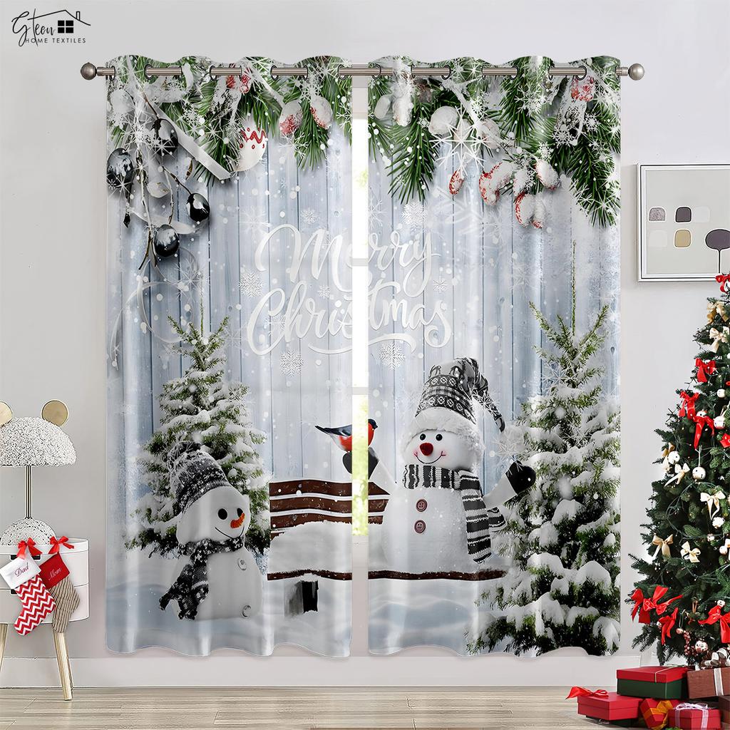Christmas 3D Printing Decorative Drapes Christmas Tree Christmas Gift Livingroom Space Bedchamber Children Latest  Holiday Drapes
