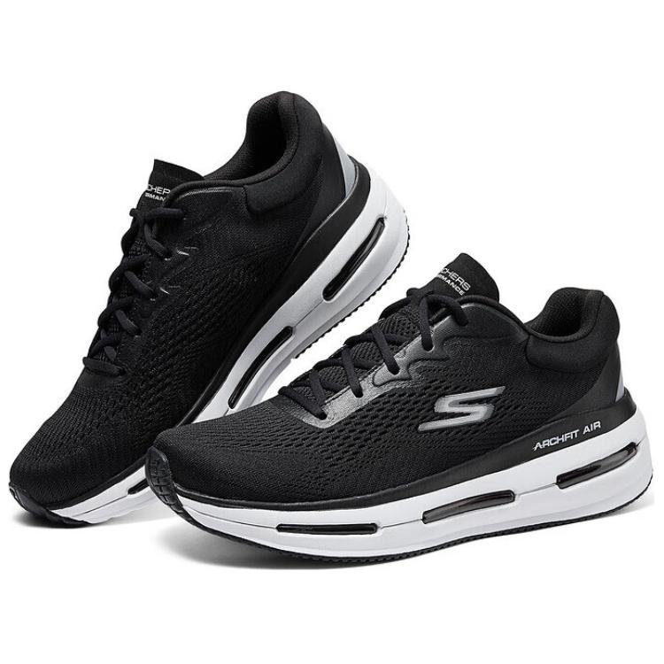 Skechers Arch Fit Air Comfortable Lightweight Durable Low Top Running Shoes Men Sneakers Black 220748-BKW