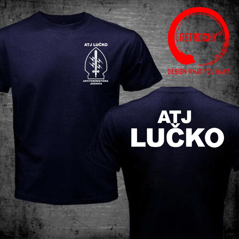 ATJ LUCKO Kroatische Spezialeinheit zur Terrorismusbekämpfung T-Shirt Unisex T-Shirt Unisex Kurzarm Oberteile T-Shirt Sommer Baumwoll-T-Shirt