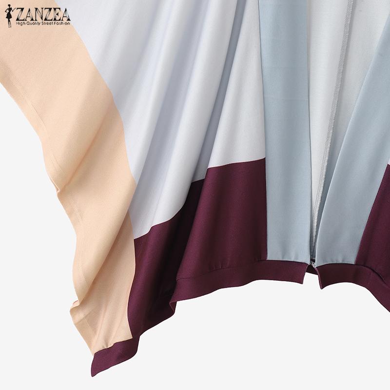 ZANZEA Womens Casual Batwing Sleeve Loose Cardigan Cover Up Blouse