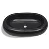 Keramik-Waschbecken Oval Schwarz