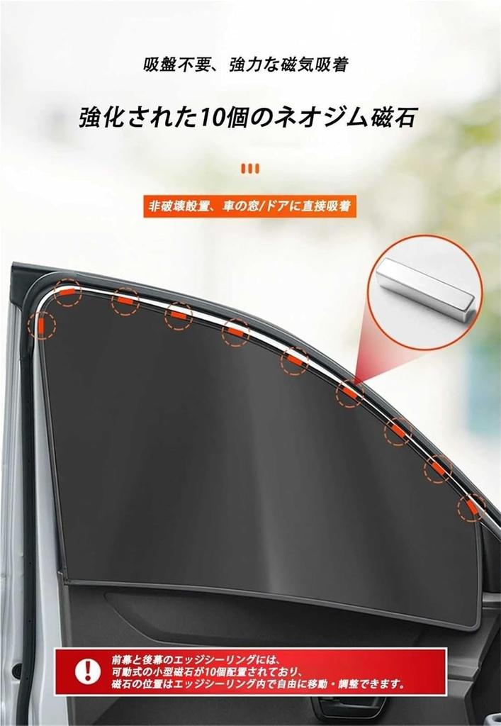 Set aus 4 Stück, Kompatibel mit Auto-Sonnenschutz, Für Toyota Alphard Vellfire Serie 10, Seite