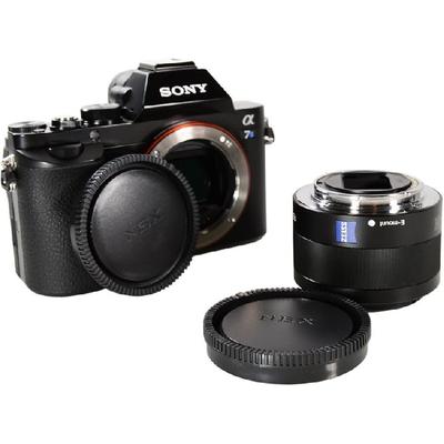 Set de bouchon de boîtier et de bouchon d'objectif arrière Compatible avec les appareils photo Sony à monture E NEX A7II,III A7R III A9 A7 A7R A7S A6500 A6300 A6000 A55 A65 A77 A99 A900