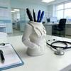 Nurse Shaped Pen Holder, White Coat Shaped Desktop Decoration, Stationery Storage Box