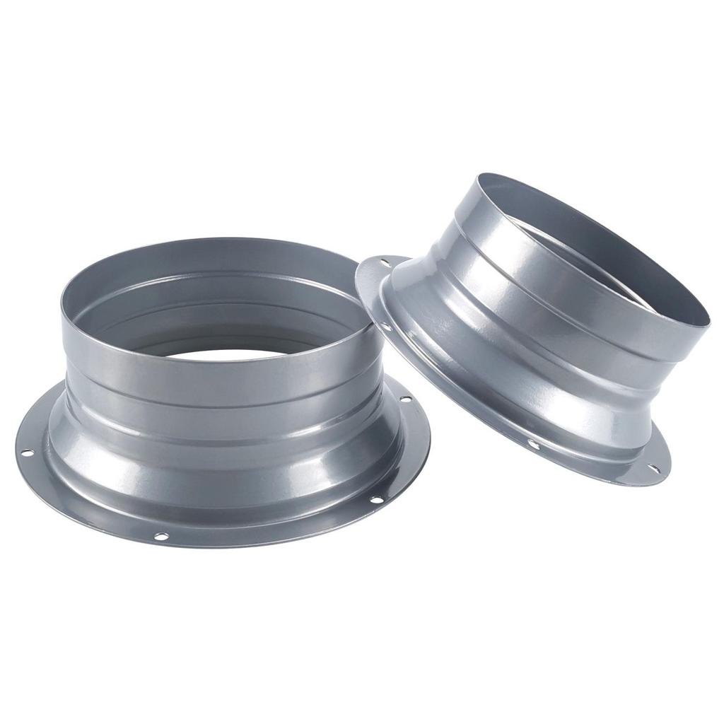Square to Round Metal Duct Connector for Range Hood, 75-250# Clamp Connection Flange