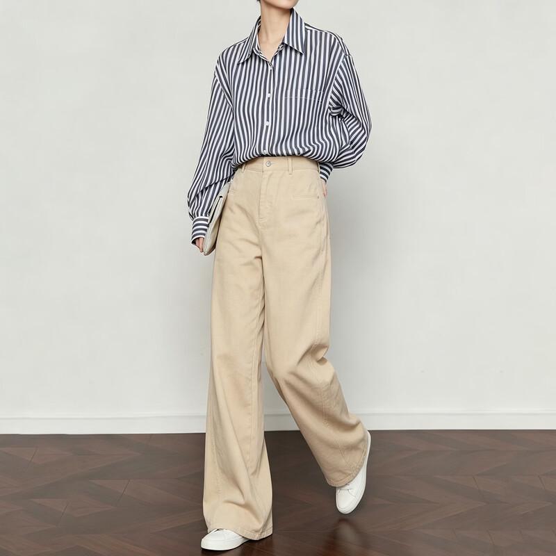 Demana Women's Autumn Corduroy Straight Leg Casual Pants