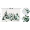 4/6pcs, Winter Wonderland Table Mats, Happy Holidays Pine Trees And Snowflakes Christmas Kitchen Dining Table Mats for Indoor An