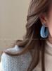 Face-sized Earrings, Autumn and Winter Flocking Ring Earrings, Women's New Popular Stud Earrings, Niche Hong Kong Style Earrings