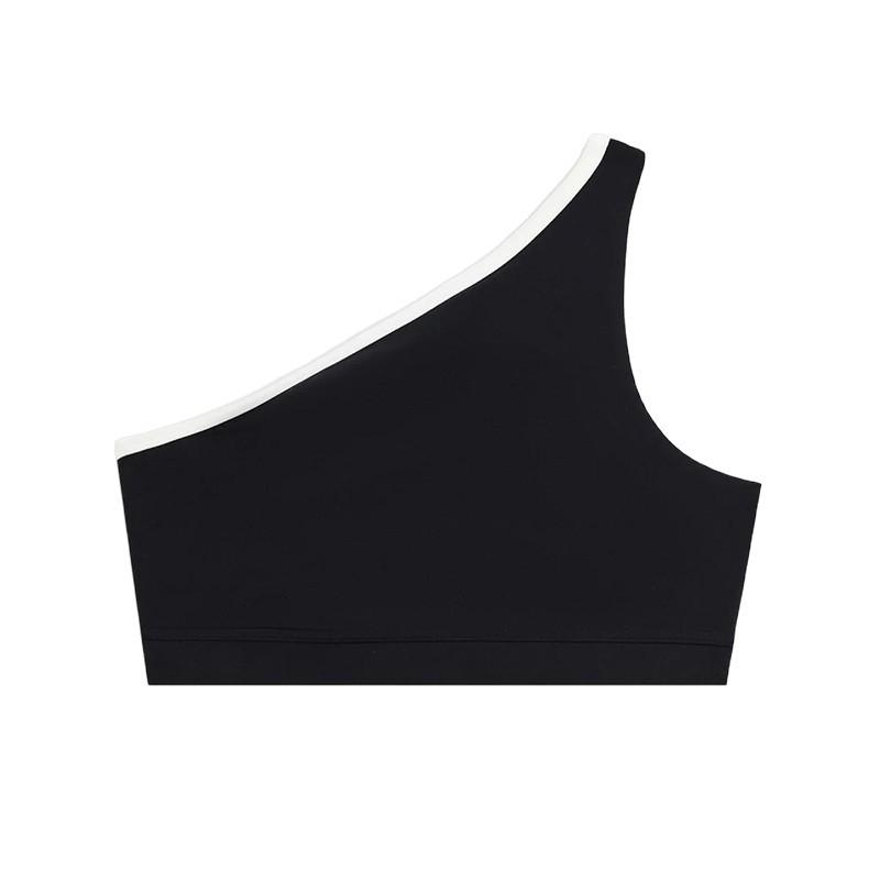 Spring/Summer One-Shoulder Yoga Set: Sexy Two-Piece Women's Fitness Outfit with Chest Pads