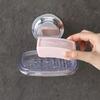 Suction Cup Soap Sponge Holder Wall Mounted Soap Tray Portable Soap Dish for Shower  Bathtub