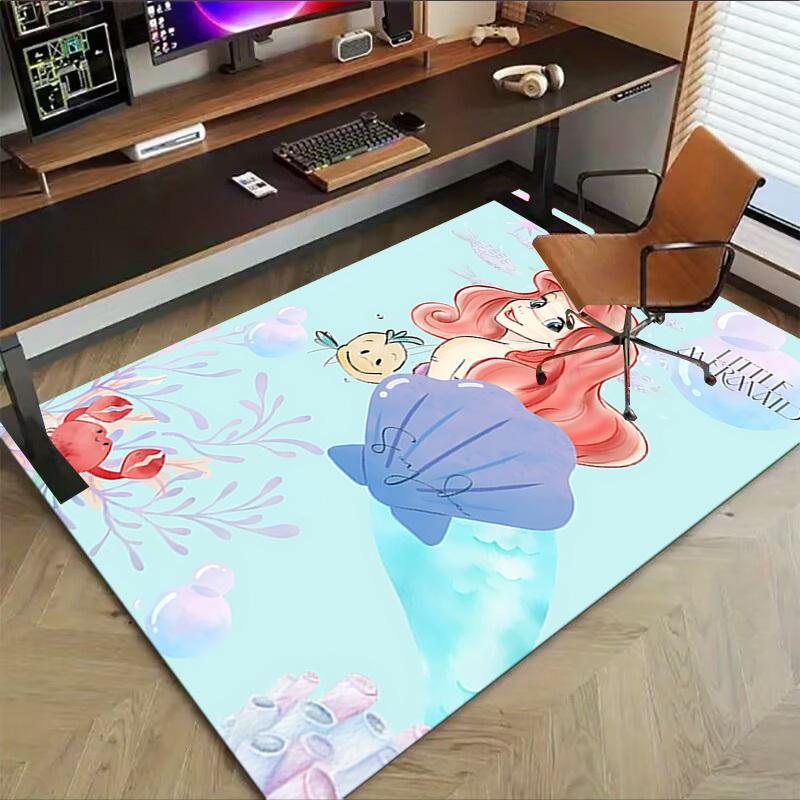 1pc Little Mermaid Carpet Office Rug Outdoor Mat Home Decor Area Carpet Festival Gift Office desk chair carpet
