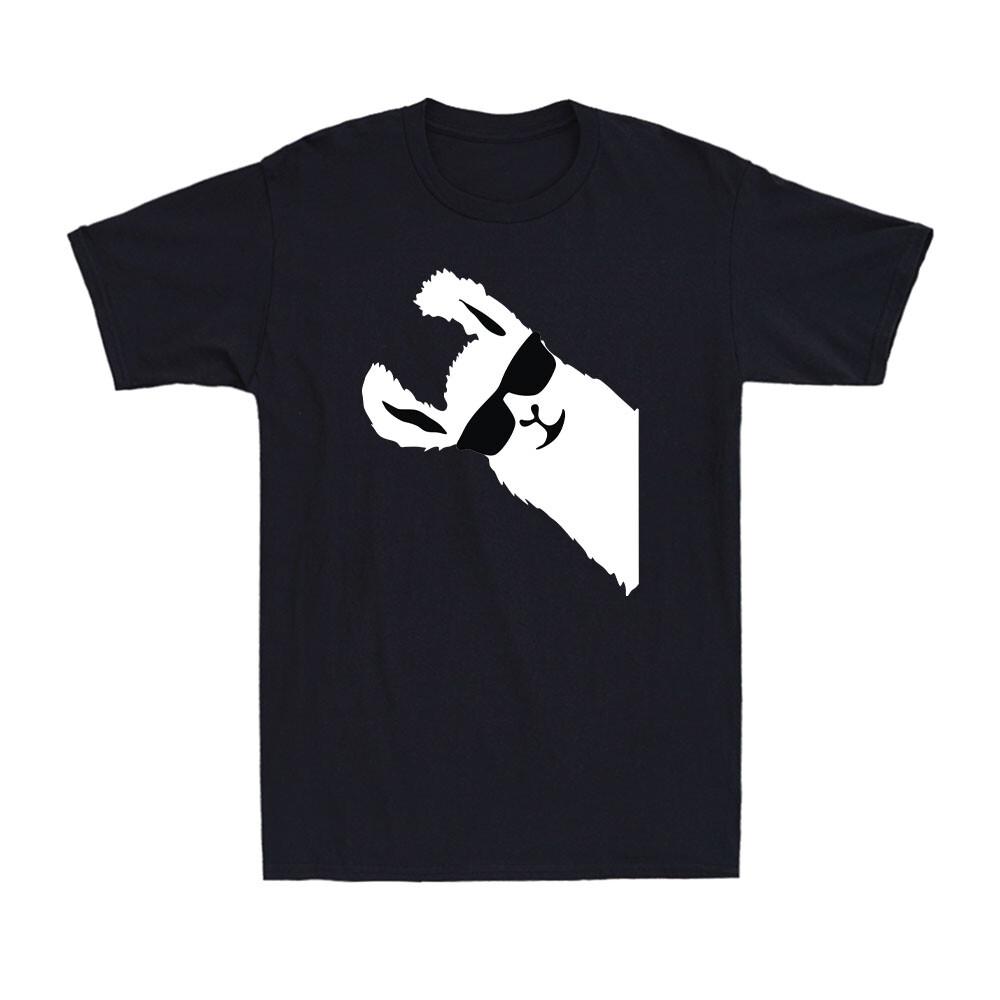 Funny Llama Alpaca With Sunglasses Cute Llama Alpaca Gift Men s T-Shirt S