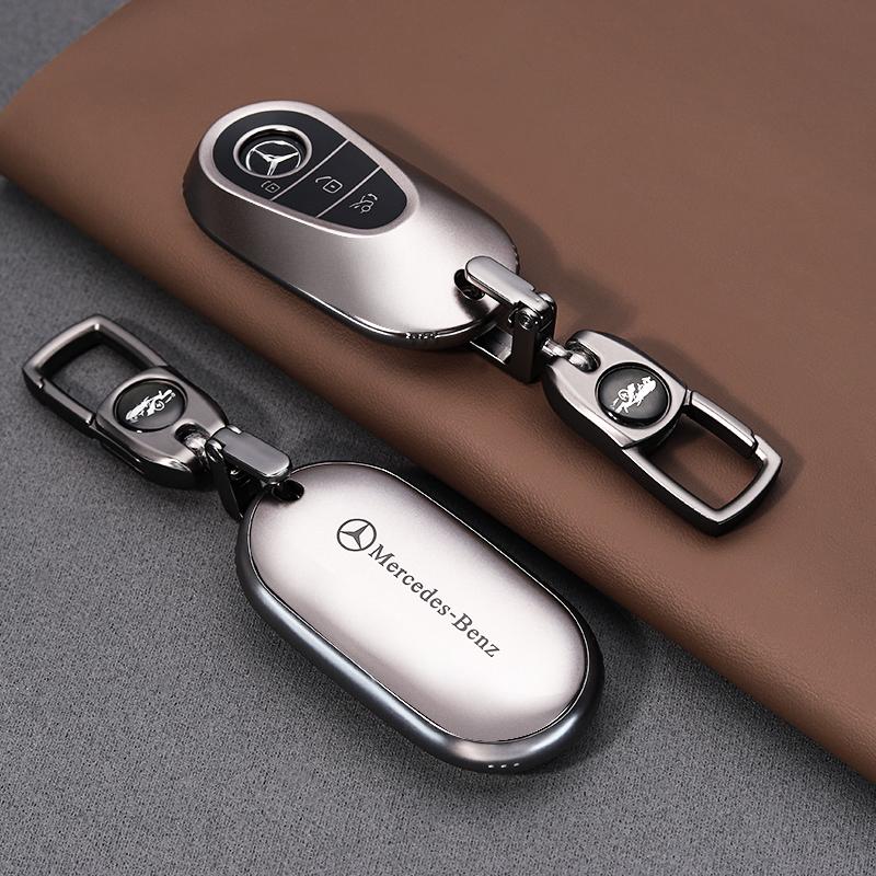 Alloy Style Fashion Car Key Case Cover Shell Fob For Mercedes Benz 2023/24 C/SClass W223 W206 S350L S400L S450L S500L Protector ZS4