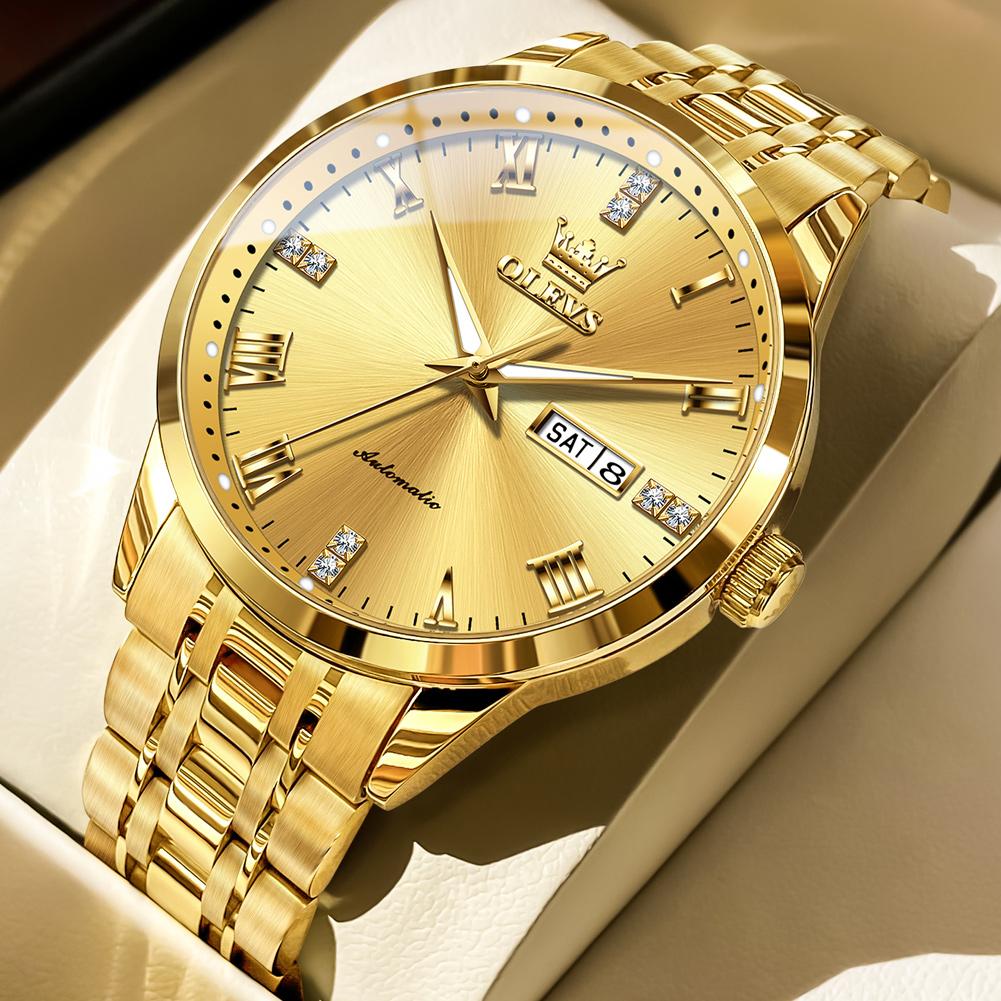 OLEVS Gold Automatic Watch For Men