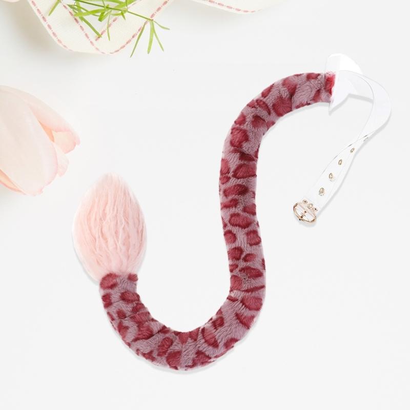 Faux Furs Foxes Costume Tail Adult/Teen Cosplay Halloween Christmas Party Costume Adjustable Cats Dog Wolf Leopards Tail
